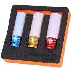 Franklin XF 3 pce 6 pt Alloy Wheel Nut Socket Set 1/2" dr
