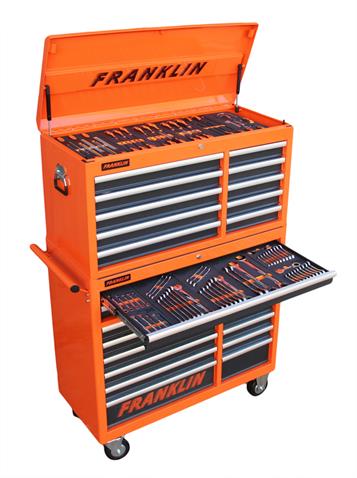 Franklin 42&quot; 24 Drawer Master Combination Kit 967 Pieces Top Box and Roll Cab