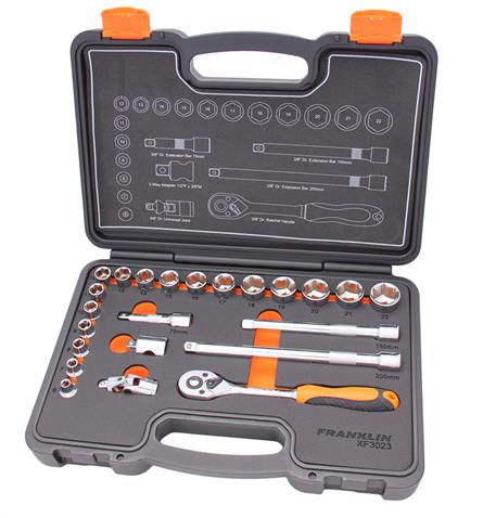 Franklin XF 23 pce 6 pt Socket Set 3/8&quot; dr