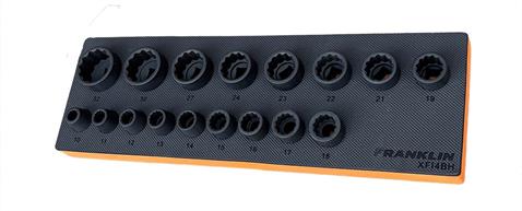 Franklin 17pce 12pt Standard Impact Socket Set 1/2&quot;Dr