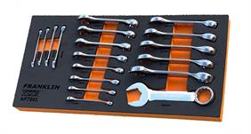 Franklin 18pce Gear F Grip 4+ Stubby Comb Spanner Master Set6 - 24mm