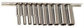 Franklin 10pce 6pt Metric Deep Socket Set 1/4&quot;dr