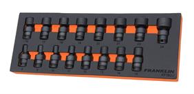 Franklin 16pce Impact Universal Joint Socket Set 3/8&quot;Dr