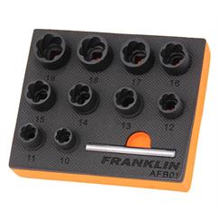Franklin XF 10 pce Impact Bolt Extractor Set 3/8" dr