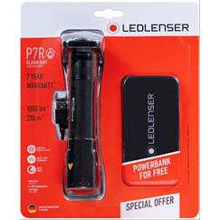 Led Lenser P7R Rechargable 1000lm and Powerbank Offer