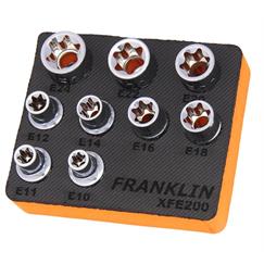 Franklin XF 9 pce External Star Socket Set 1/2" dr