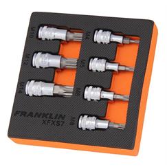 Franklin XF 7 pce Spline Bit Socket Set 3/8" dr
